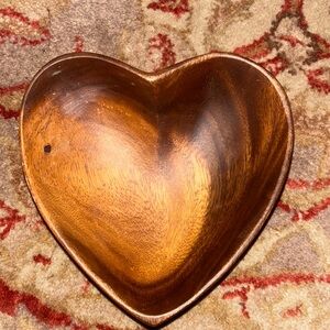 Heart-Shaped Wooden Bowl